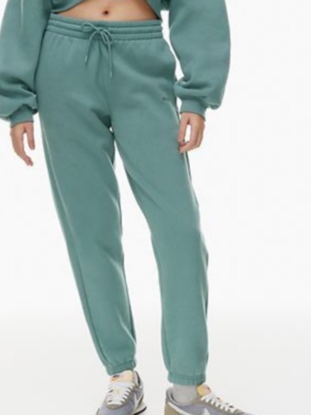 Aritzia TNA Cozy AF Fleece Joggers - Yucca Green